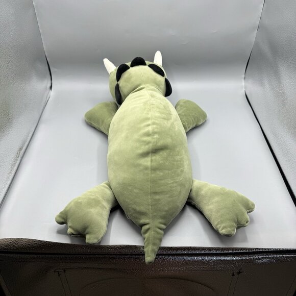 Pillowfort Weighted Plush Green Triceratops Dinosaur 3lb Throw Pillow 24" - Picture 5 of 10